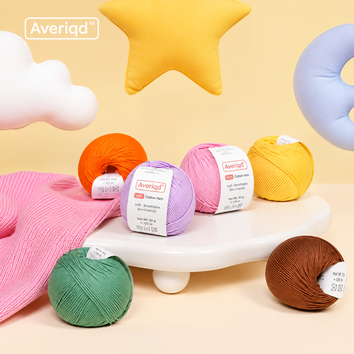 Bubble Cotton Soft Cotton Yarn – Colorful Knitting, Crochet & DIY Craft Yarn