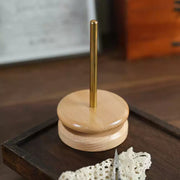 Spin & Stitch Wooden Yarn Holder – Upright Spindle Knitting & Crochet Organizer