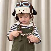 Puppy Pilot Kids Aviator Hat Crochet Kit – DIY Dog Earflap Beanie Yarn Project