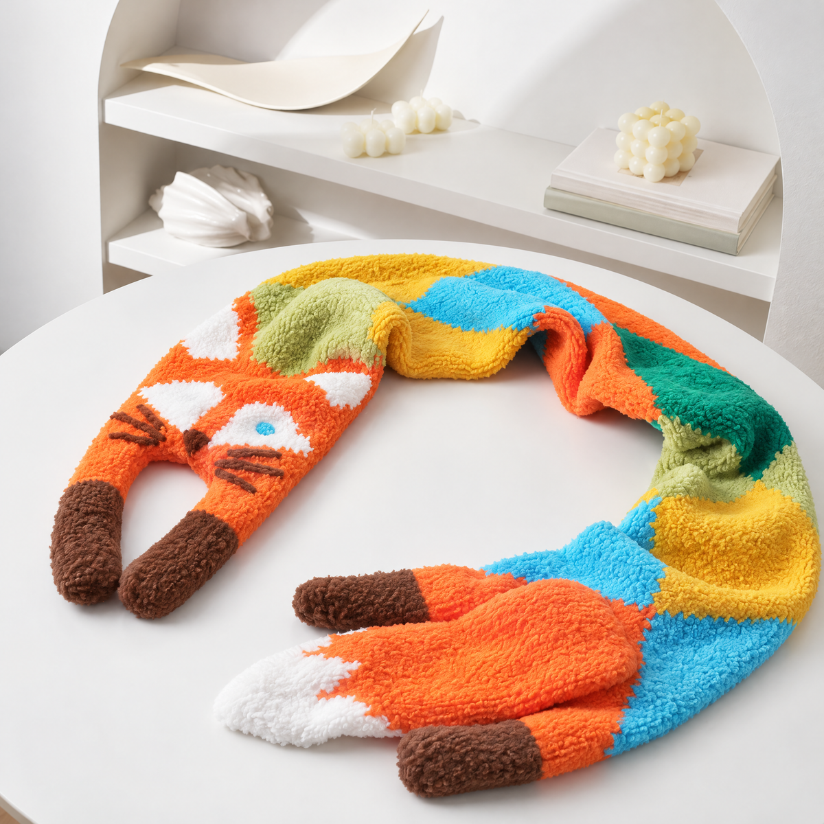 FoxTales Fox Scarf Crochet Kit – DIY Animal Scarf Yarn Craft Project