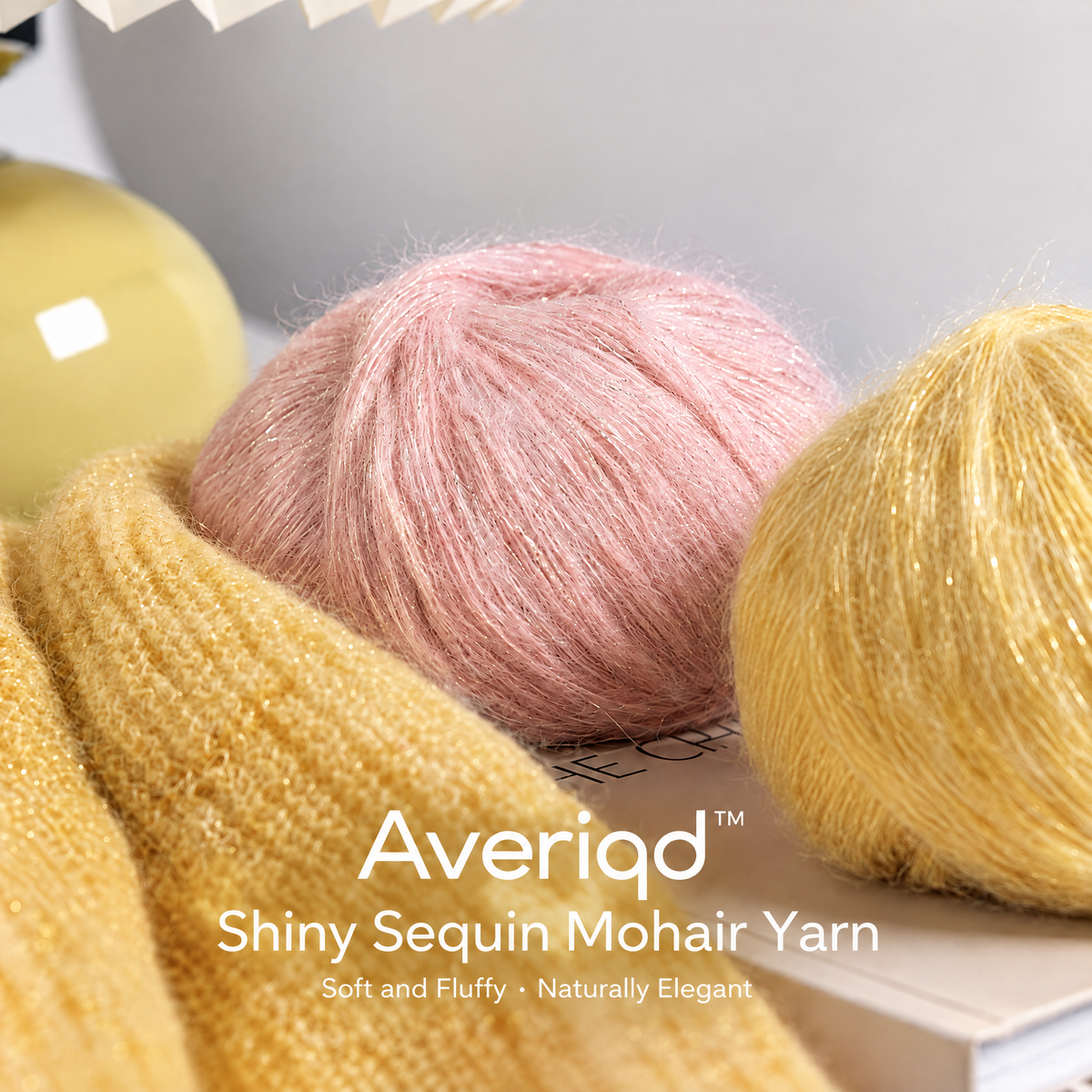 Firefly Shimmer Sequined Mohair Yarn – Sparkle Knitting & Crochet Craft Yarn