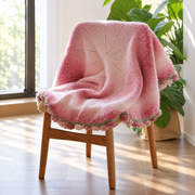 Rose Reverie Rose Blanket Crochet Kit – Gradient Floral Throw DIY Yarn Project