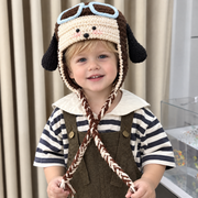 Puppy Pilot Kids Aviator Hat Crochet Kit – DIY Dog Earflap Beanie Yarn Project
