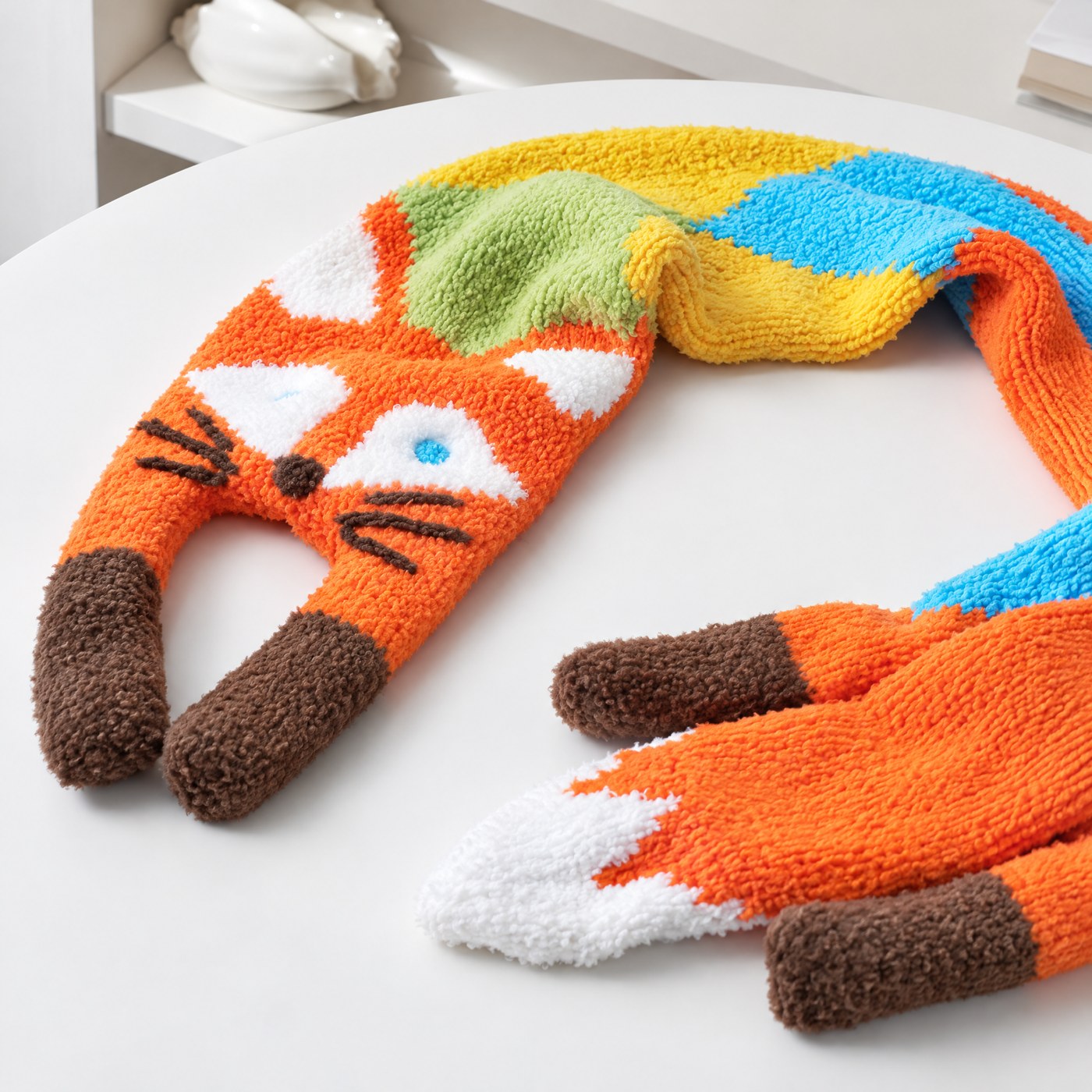 Fox scarf crochet project